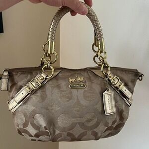 Y2K 2000s Coach Madison Signature C Monogram Shoulder Bag / Handbag